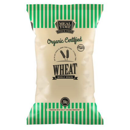 meal time organic wheat 20kg sharpes feed barn wellington