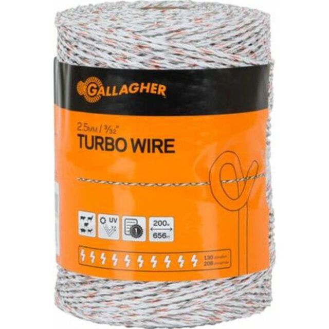 2.5mm turbo wire 200m sharpes feed barn wellington